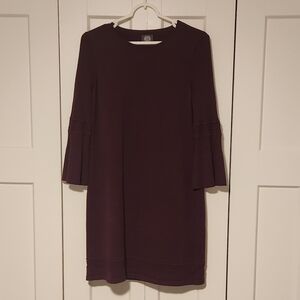 Vince Camuto Purple Long Sleeve Dress